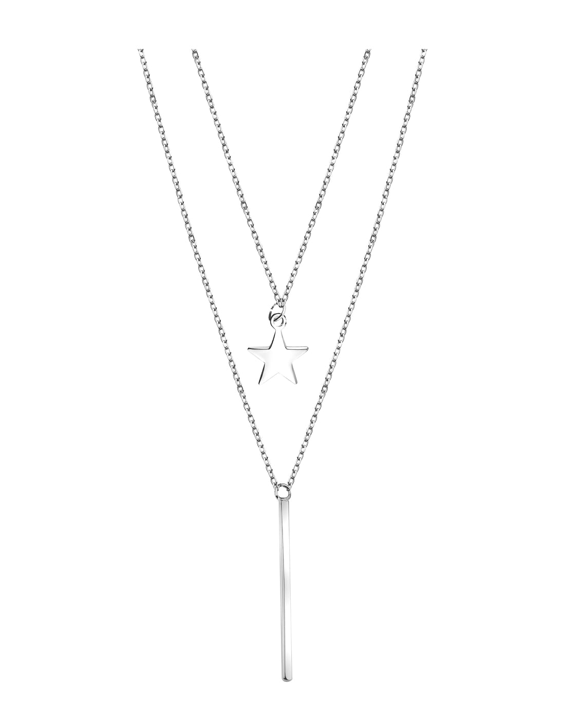 Stab Halskette in 925 Silber