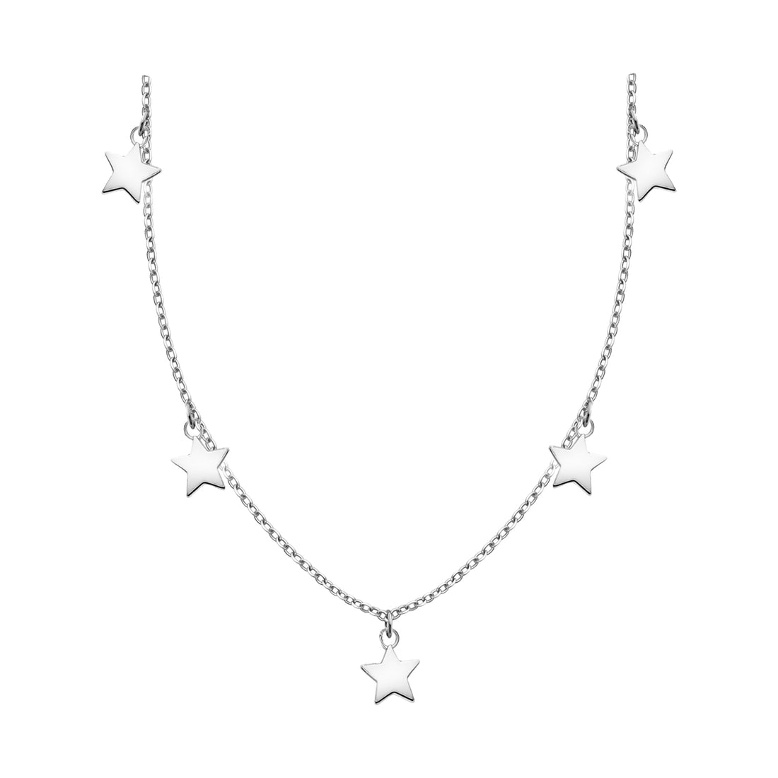 Stern Halskette in 925 Silber