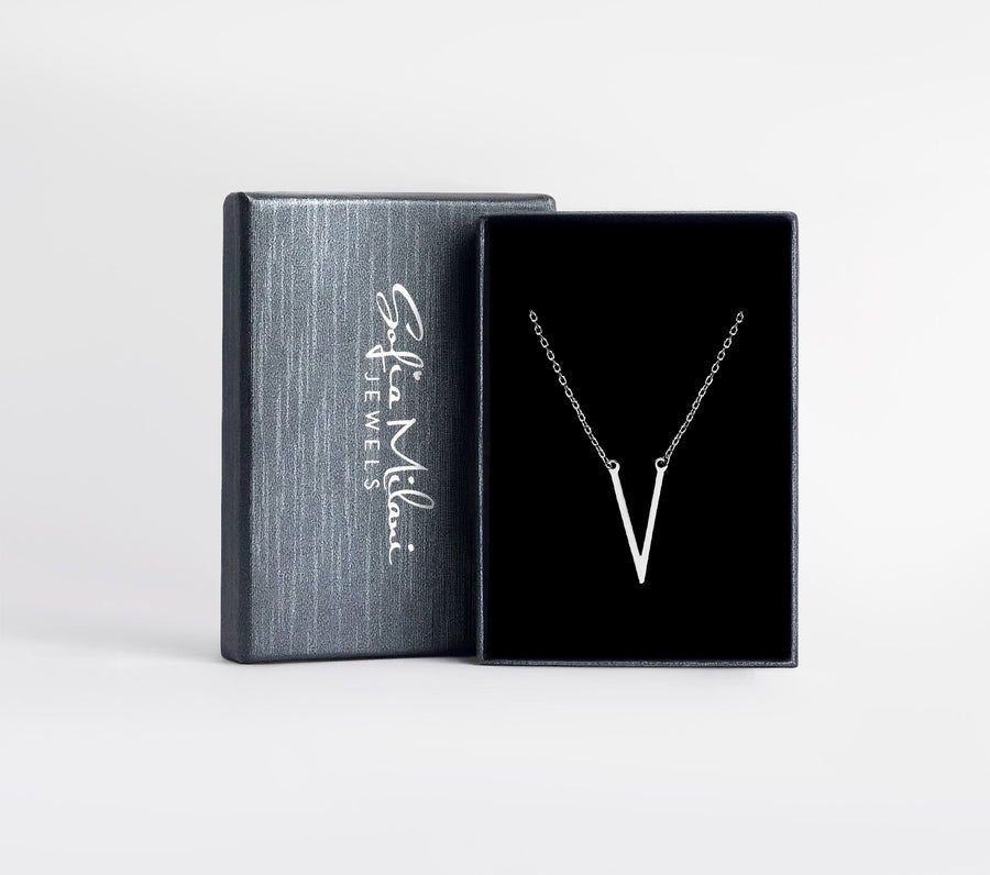 V Halskette in 925 Silber