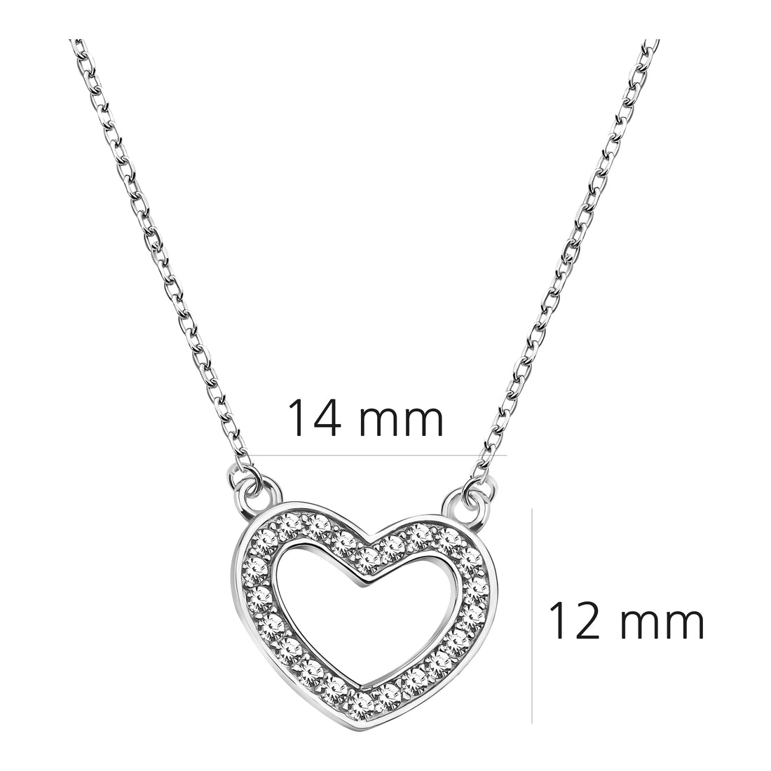 Herz Halskette in 925 Silber