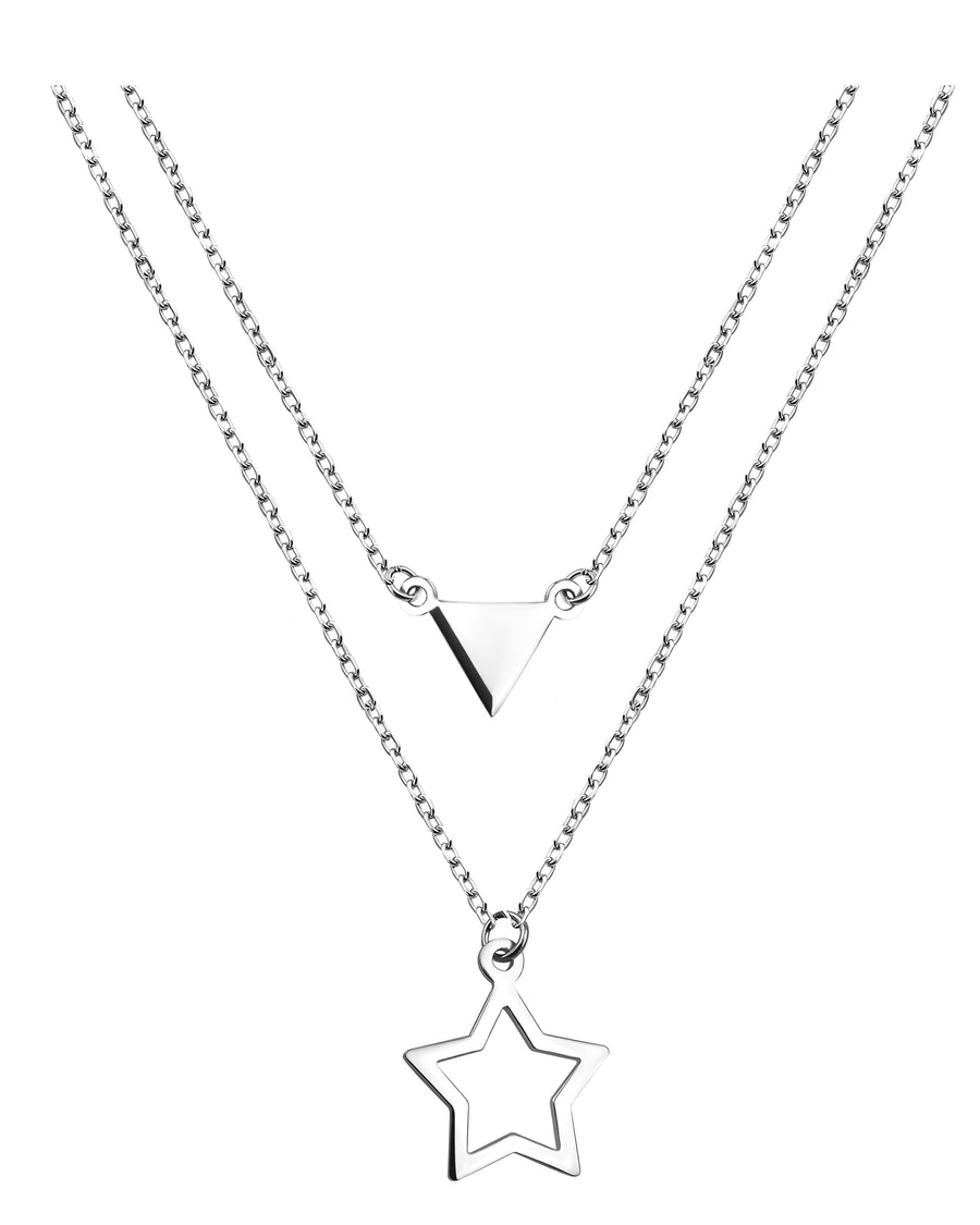 Stern Halskette in 925 Silber