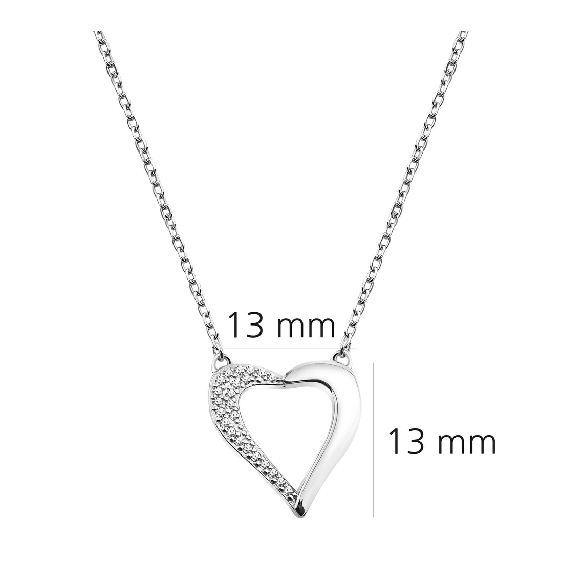 Herz Halskette in 925 Silber