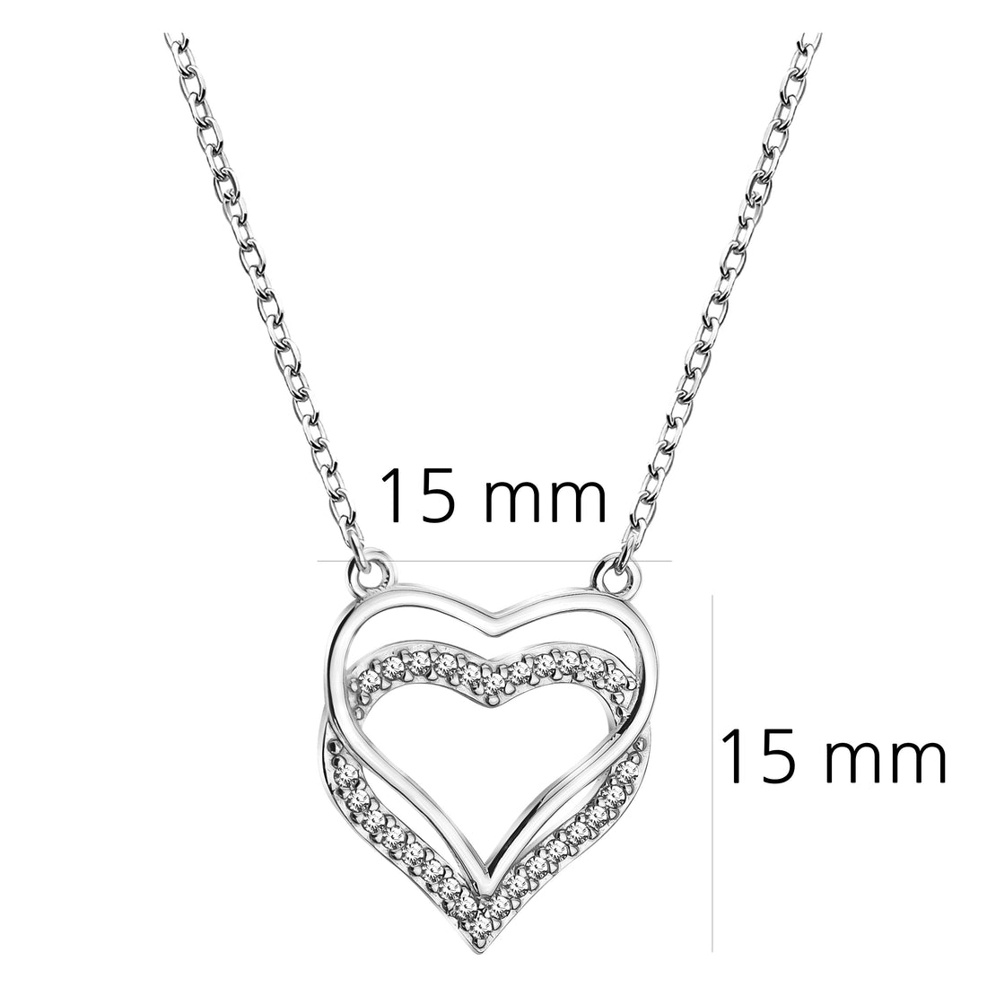 Herz Halskette in 925 Silber