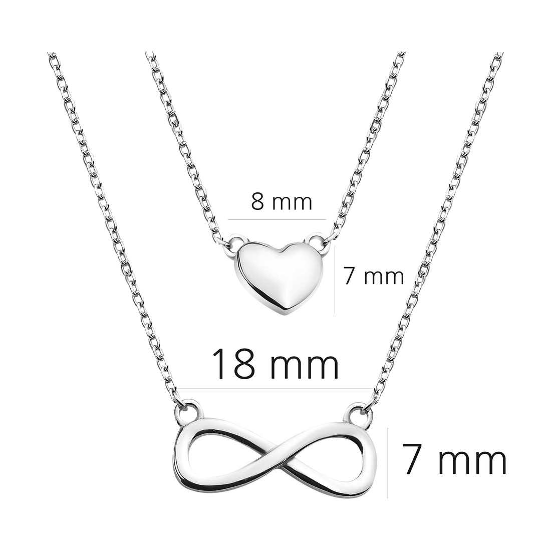 Unendlich Halskette in 925 Silber