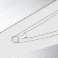 Kreis Halskette in 925 Silber