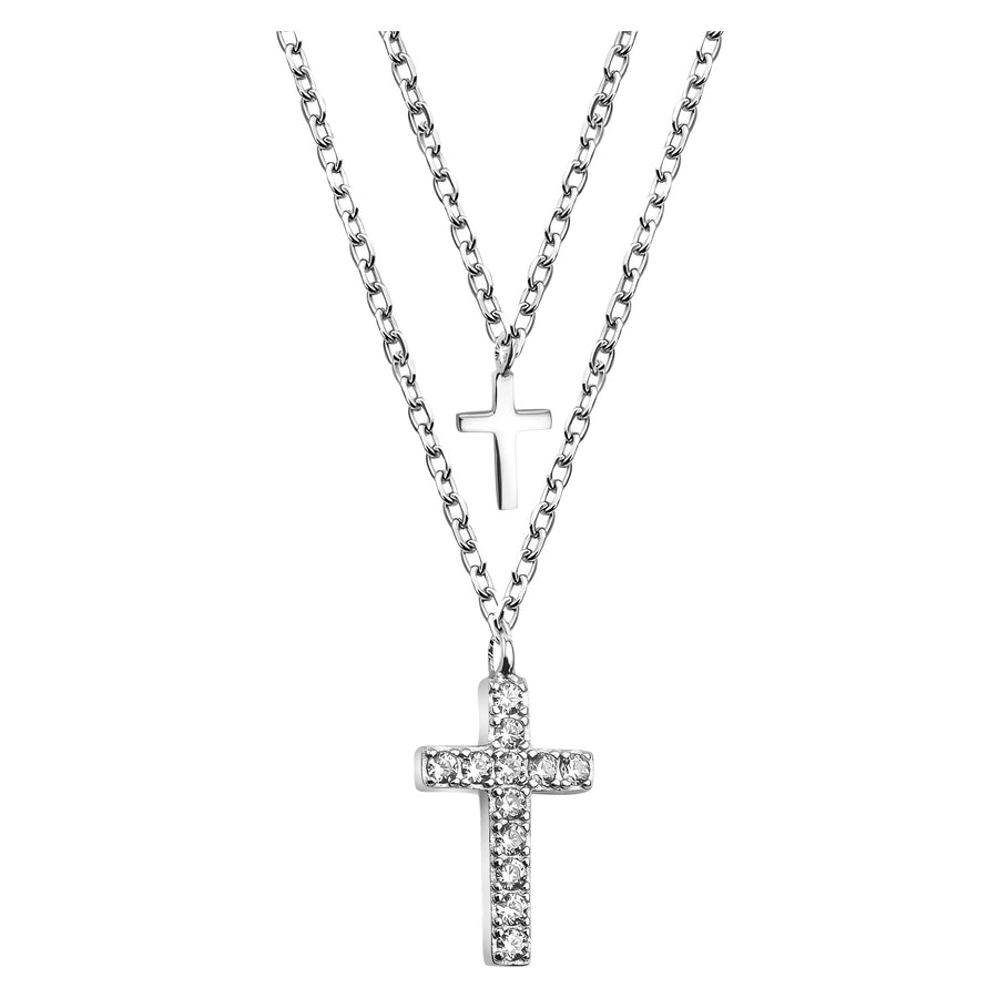 Kreuz Halskette in 925 Silber