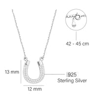 Hufeisen Halskette in 925 Silber