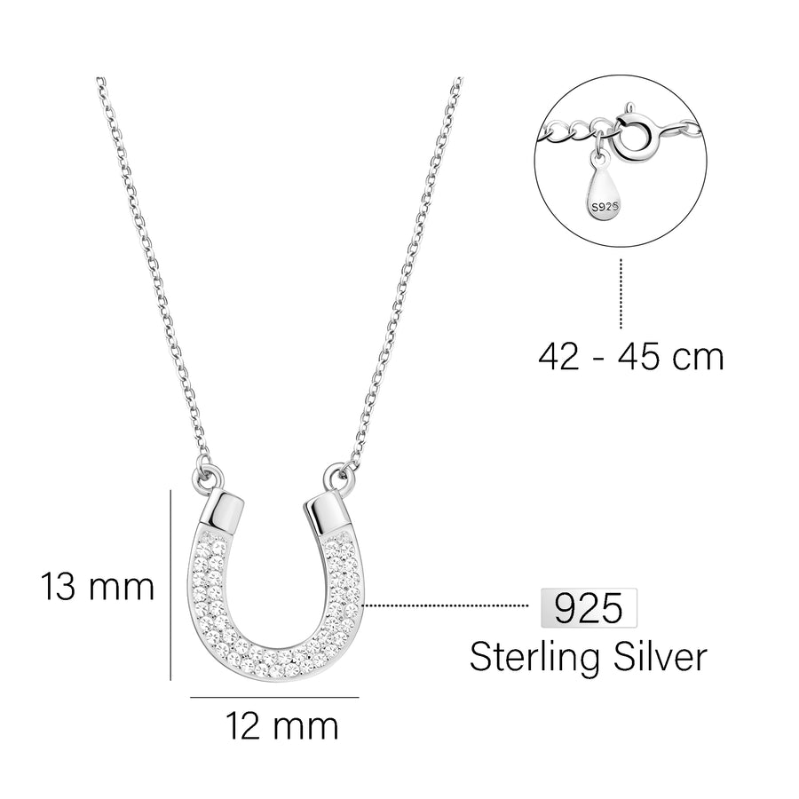 Hufeisen Halskette in 925 Silber