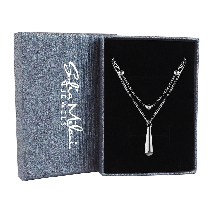 Stab Halskette in 925 Silber