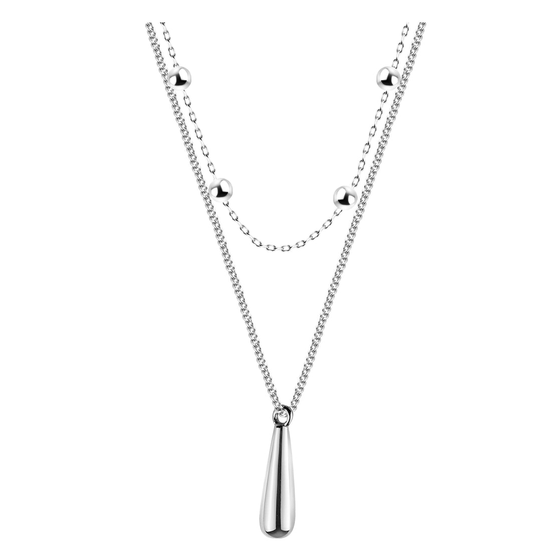 Stab Halskette in 925 Silber
