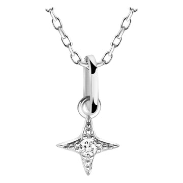 Stern Halskette in 925 Silber