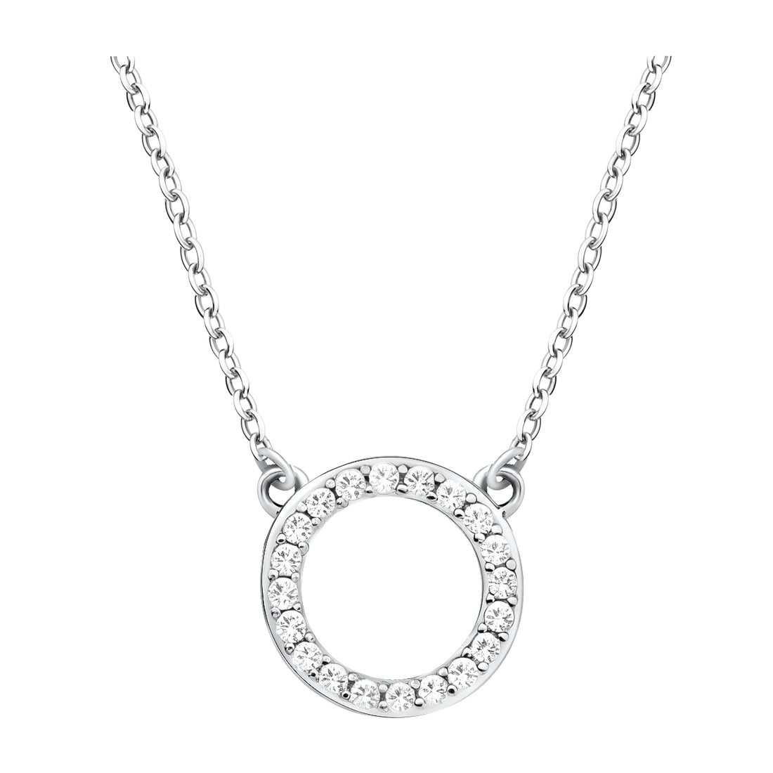 Kreis Halskette in 925 Silber