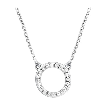 Kreis Halskette in 925 Silber
