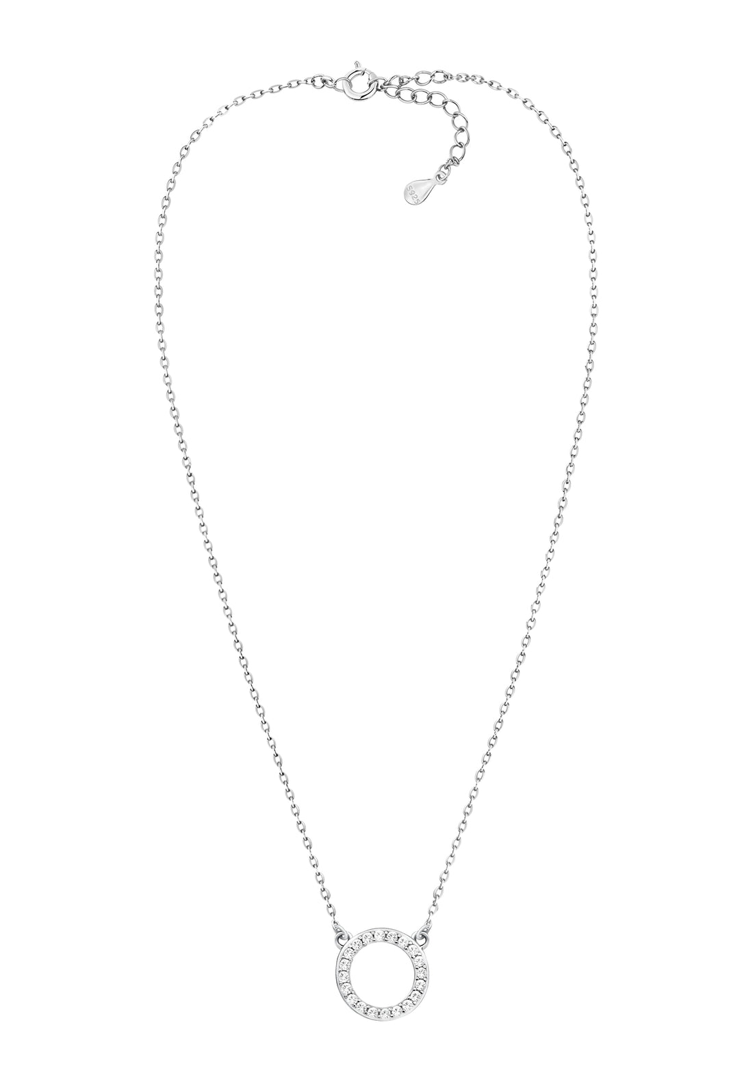 Kreis Halskette in 925 Silber