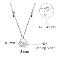 Muschel Halskette in 925 Silber