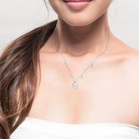 Muschel Halskette in 925 Silber
