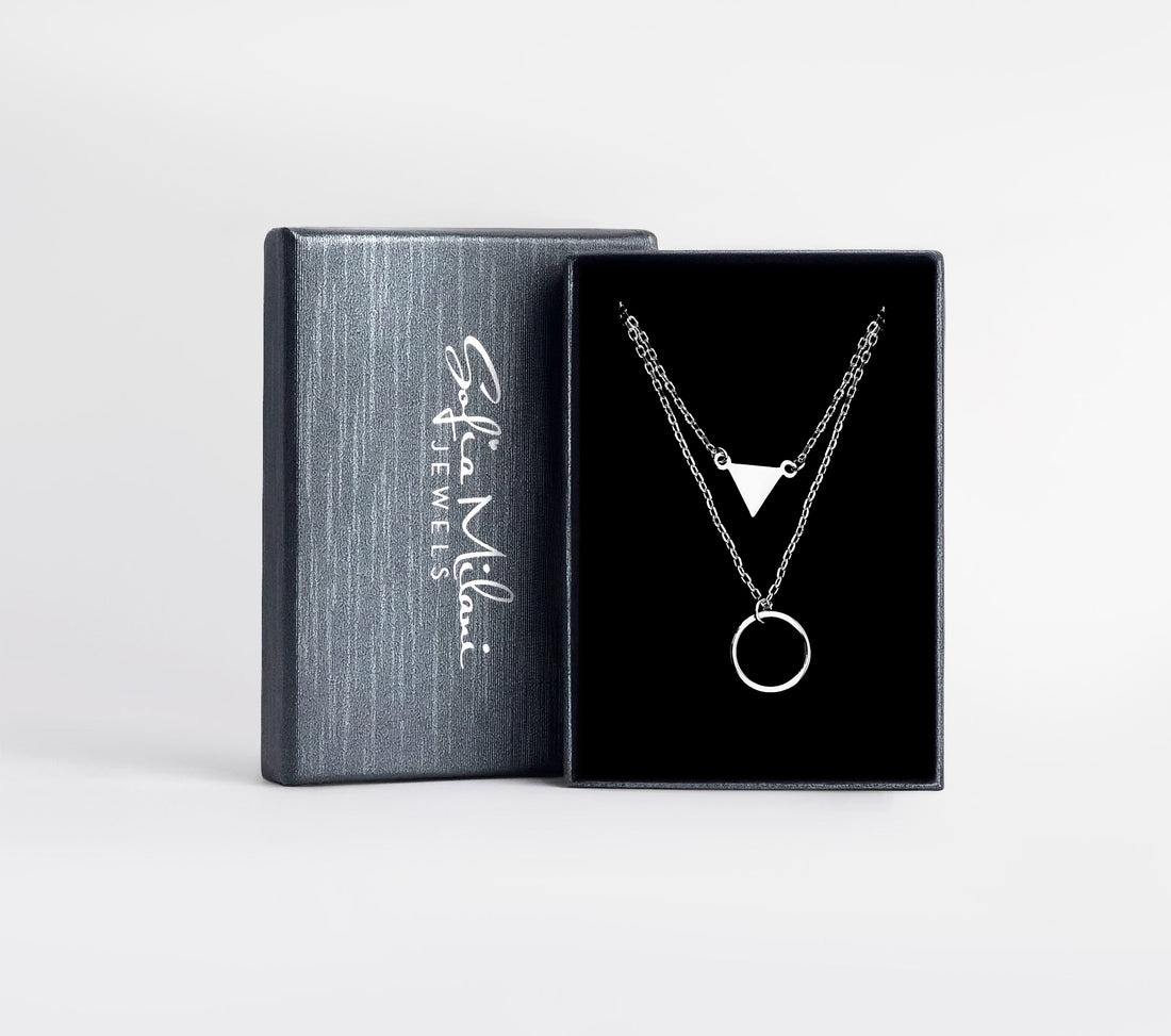 Dreieck Halskette in 925 Silber