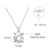 Zirconia Halskette in 925 Silber