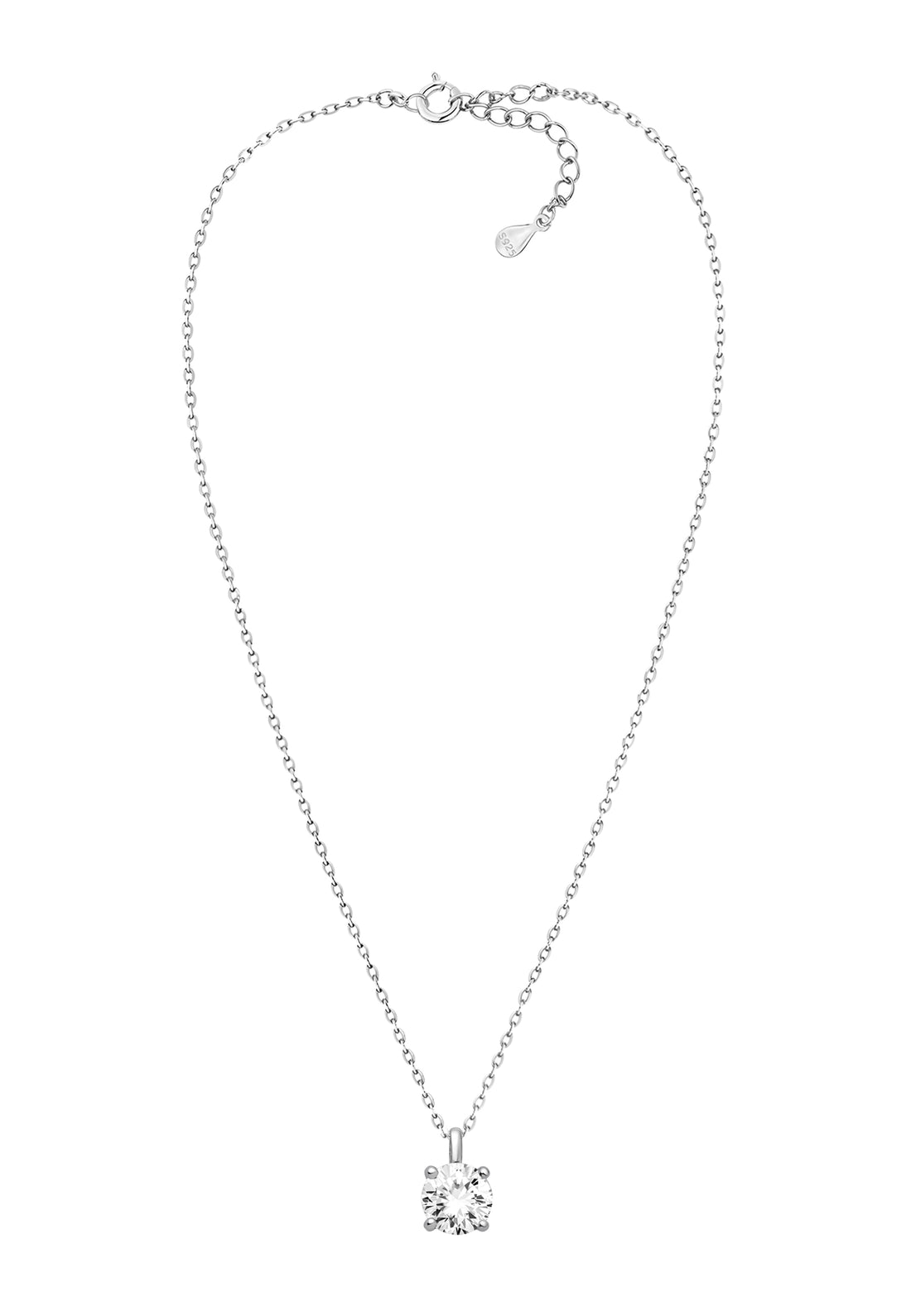 Zirconia Halskette in 925 Silber