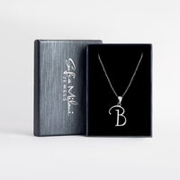 Buchstabe Halskette in 925 Silber