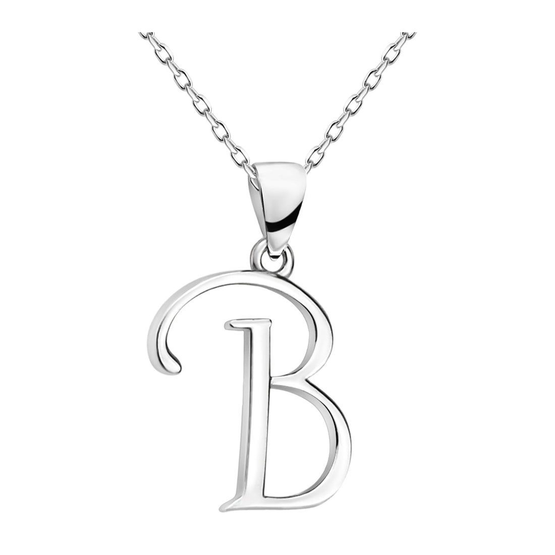 Buchstabe Halskette in 925 Silber