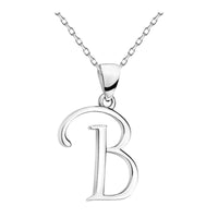 Buchstabe Halskette in 925 Silber