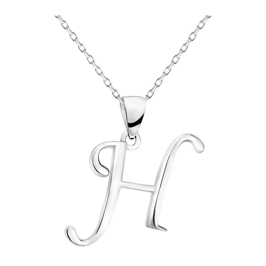 Buchstabe Halskette in 925 Silber