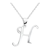 Buchstabe Halskette in 925 Silber