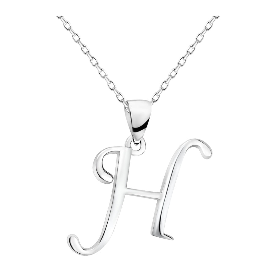 Buchstabe Halskette in 925 Silber