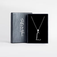 Buchstabe Halskette in 925 Silber