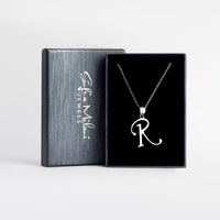 Buchstabe Halskette in 925 Silber