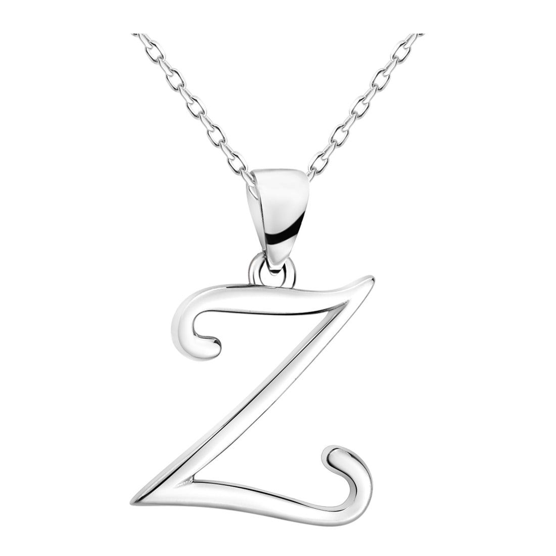 Buchstabe Halskette in 925 Silber