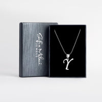 Buchstabe Halskette in 925 Silber