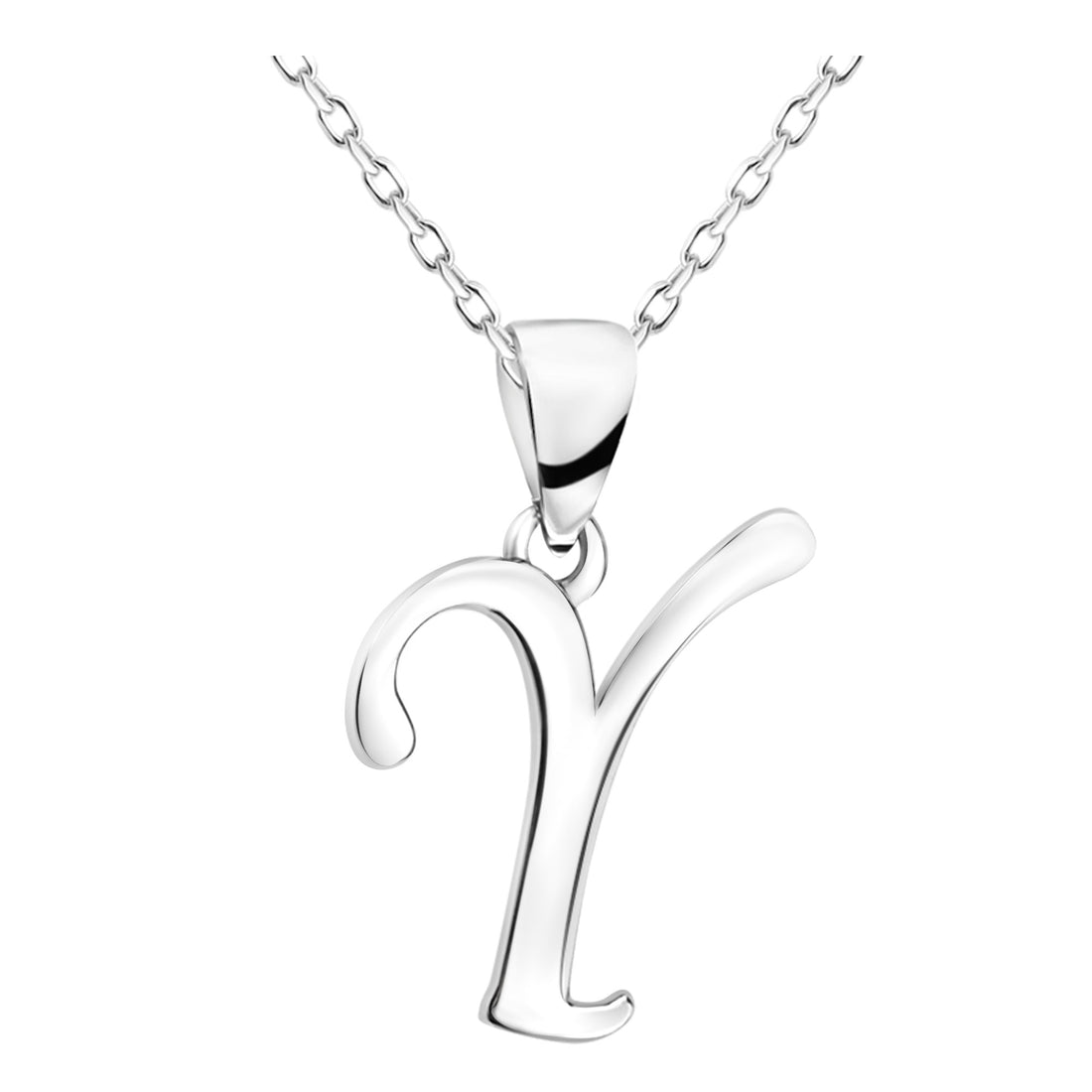 Buchstabe Halskette in 925 Silber