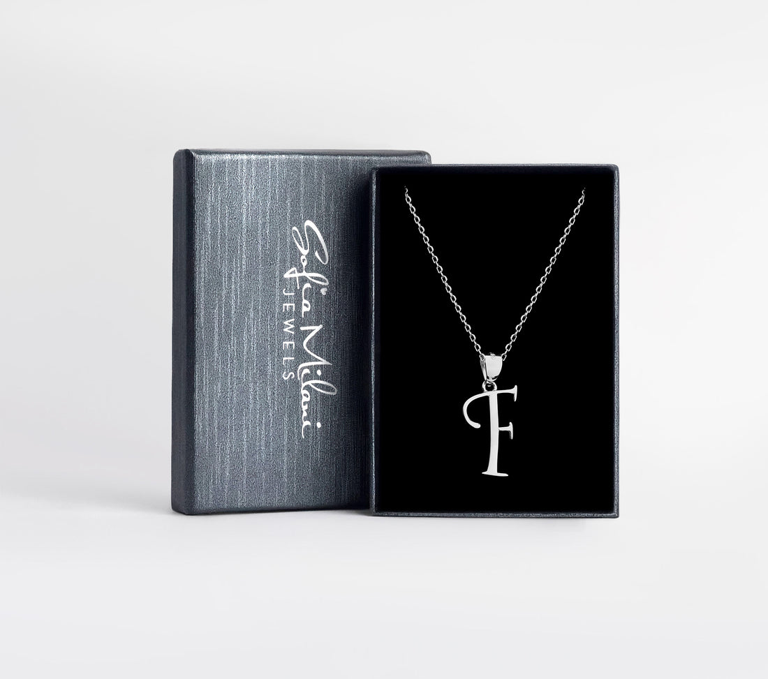 Buchstabe Halskette in 925 Silber