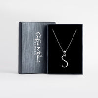 Buchstabe Halskette in 925 Silber