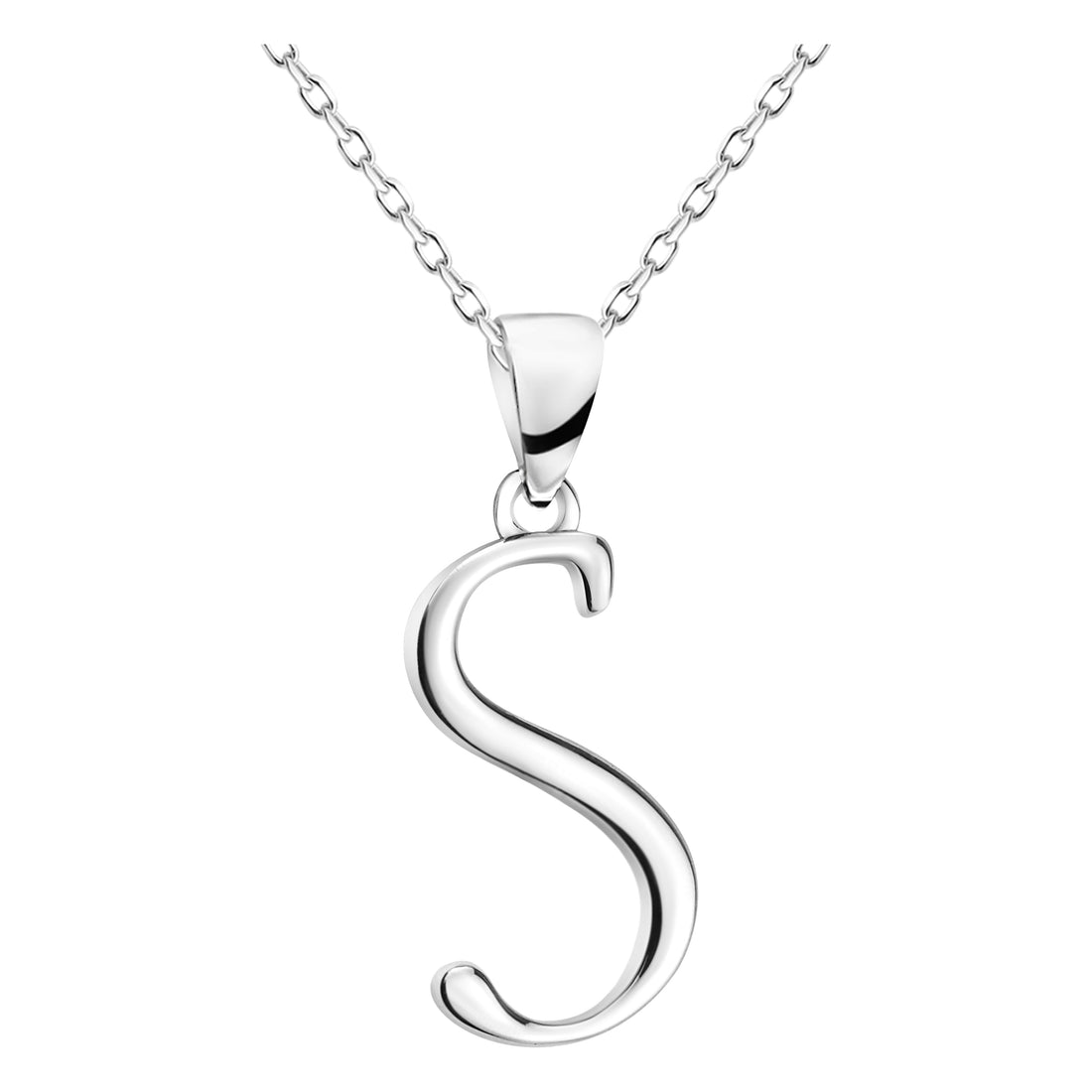 Buchstabe Halskette in 925 Silber