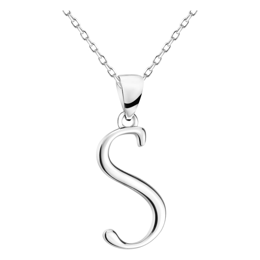 Buchstabe Halskette in 925 Silber