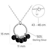 Kreis Halskette in 925 Silber
