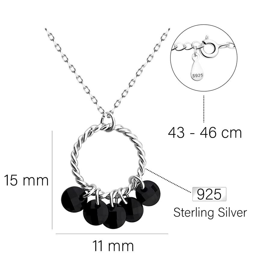 Kreis Halskette in 925 Silber