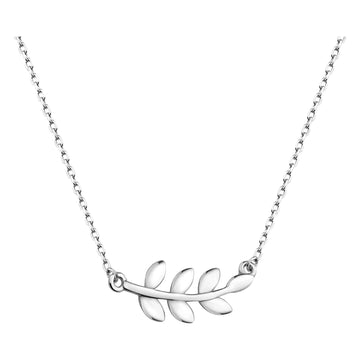 Blatt Halskette in 925 Silber