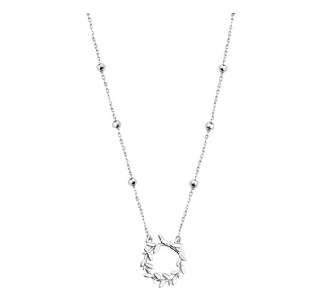 Blatt Halskette in 925 Silber
