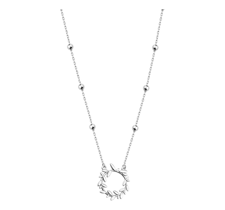 Blatt Halskette in 925 Silber