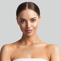Blatt Halskette in 925 Silber