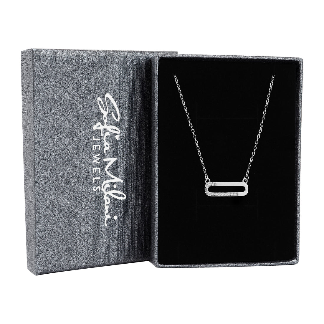 Sicherheitsnadel Halskette in 925 Silber