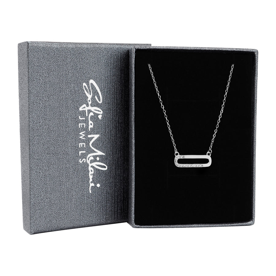 Sicherheitsnadel Halskette in 925 Silber