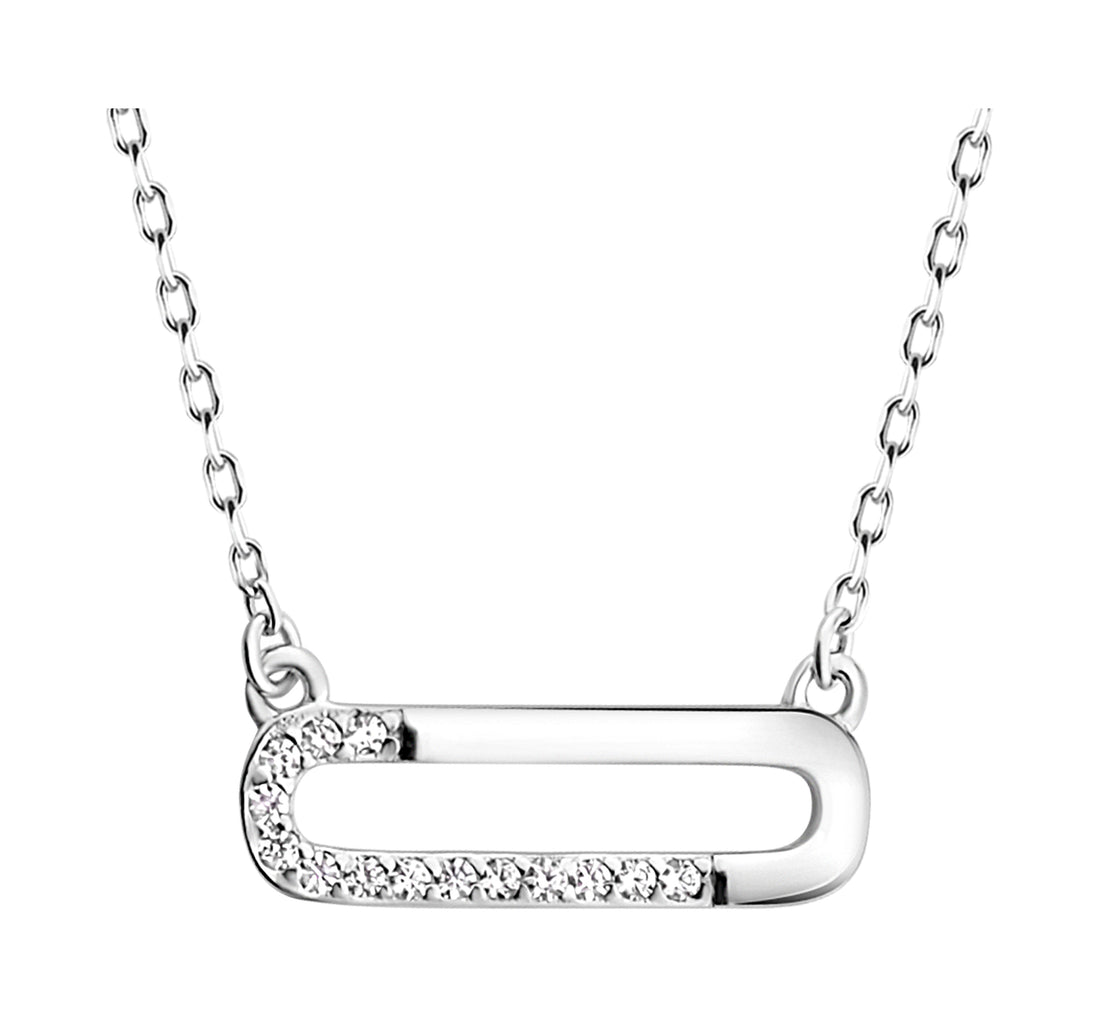 Sicherheitsnadel Halskette in 925 Silber