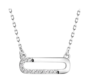 Sicherheitsnadel Halskette in 925 Silber