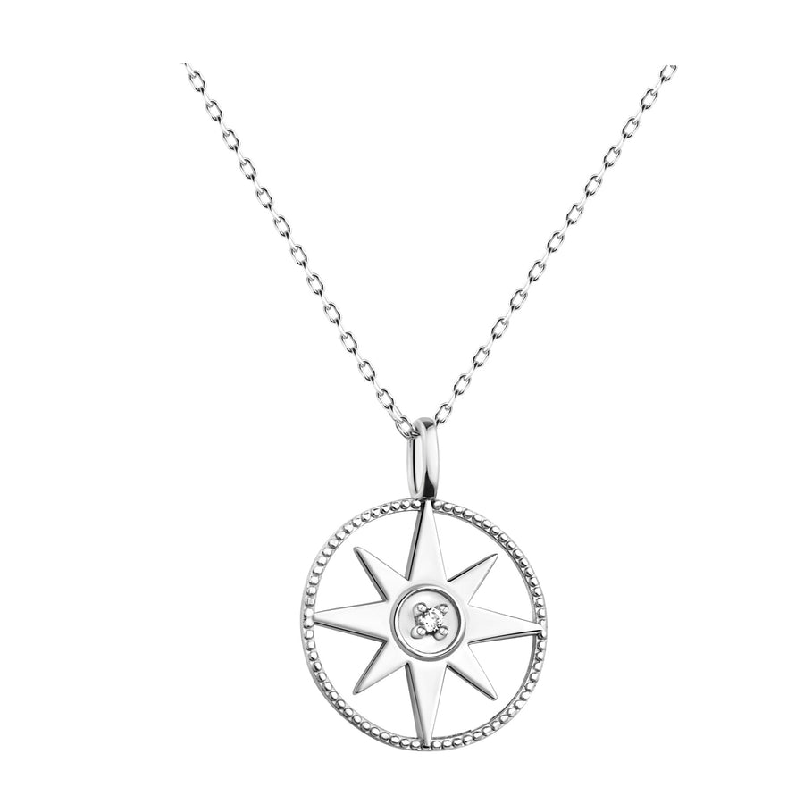 Sonne Halskette in 925 Silber
