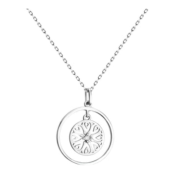 Kreis Halskette in 925 Silber